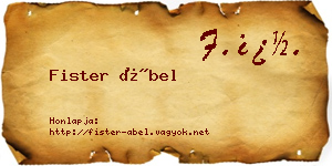 Fister Ábel névjegykártya